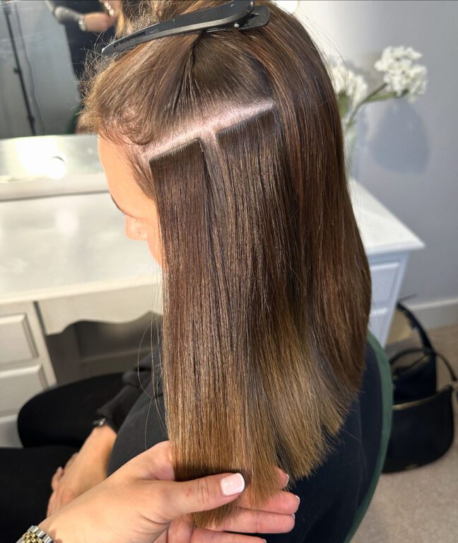 tape application - hair extensions Reading