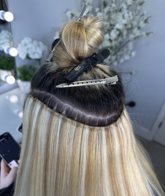 weft application - hair extensions Reading